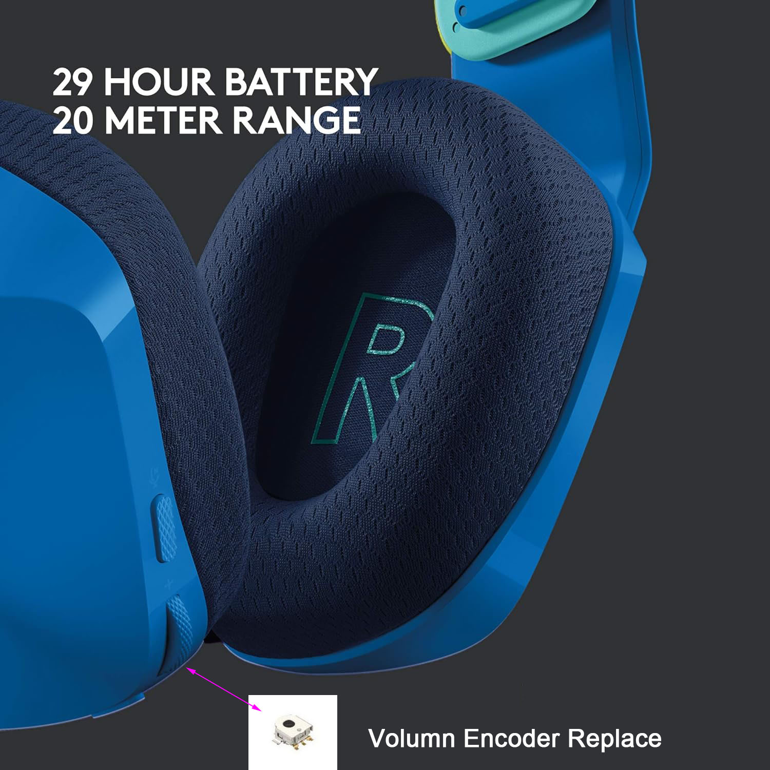 Esports Gaming Earphones - Logitech G733/G335/G535 Gaming Headset Lautstärkeregler Encoder