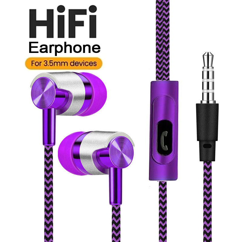 Esports Gaming Earphones - Eingebautes HD-Mikrofon, 3,5-mm-Kopfhörer mit Mikrofon, verwicklungsfreies
