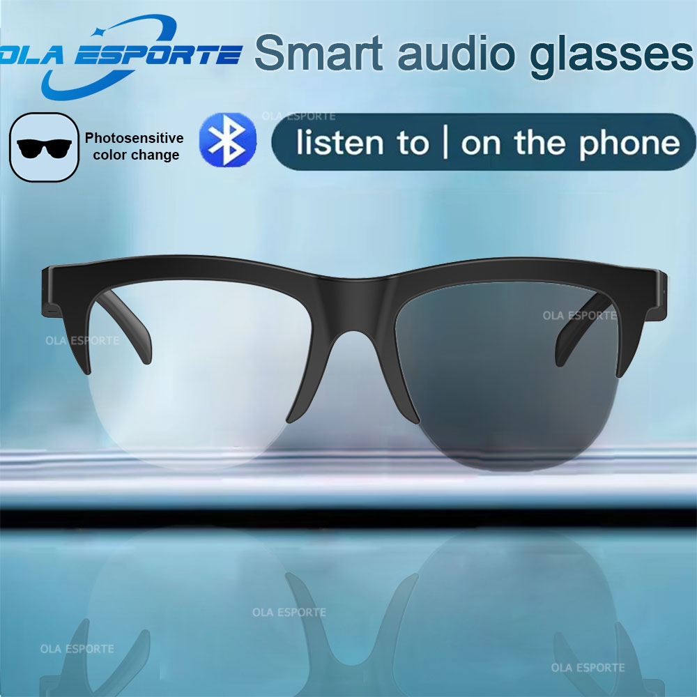 Esports Gaming Earphones - 2025 Lichtempfindliche Farbwechsel-Smart-Brille, Bluetooth, Sprachanrufe, Steuerung