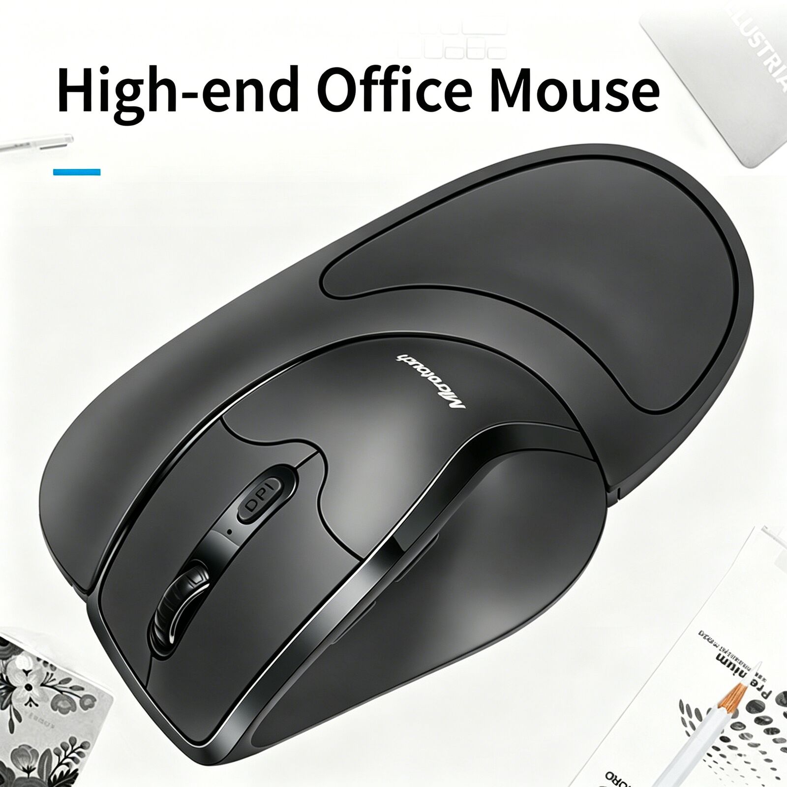 Esports Gaming Mouse Weight Adjustable - 2,4 GHz kabellose vertikale ergonomische optische