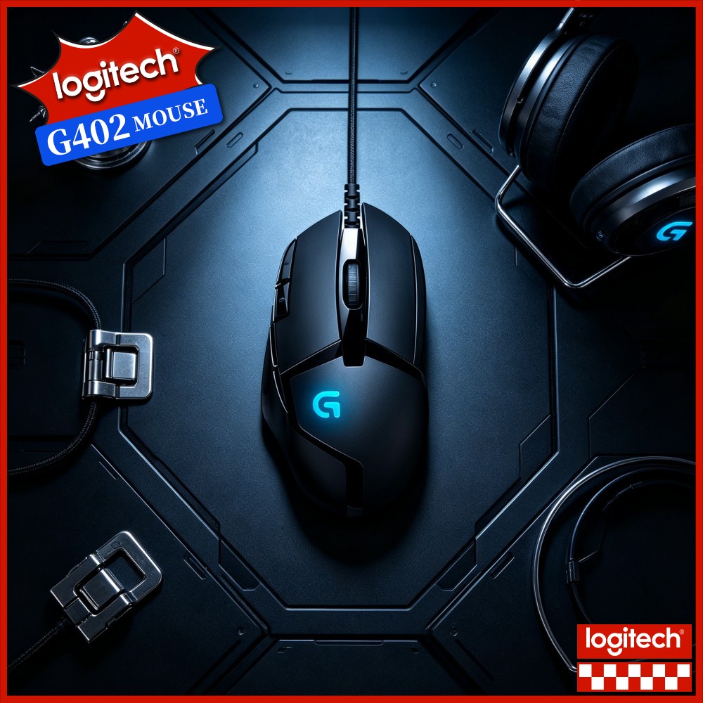 Esports Gaming Training - Logitech G402 Gaming-Maus mit 32-Bit-ARM-Chipsatz, 500