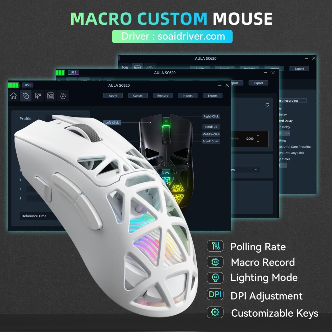 AULA SC620 Neue Gaming-Maus Ka – Esports Gaming Mouse Weight Adjustable Bewertung und Preis